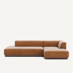 Rechter hoekbank XL in fluweel, Jacopo