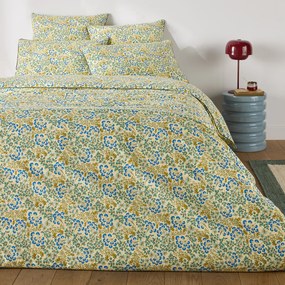 Kussensloop in gewassen katoen, bloemenprint, HANOI