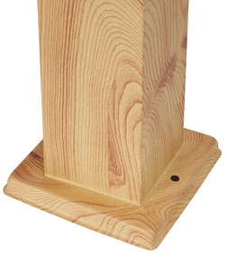 Moderne staande buitenlamp staal met hout print 45cm IP44 - Malois Modern E27 IP44 Buitenverlichting
