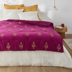 Gematelasseerd dekbed in gerib fluweel Dylis