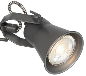 Landelijke tafellamp zwart met hout - Jelle Landelijk GU10 Binnenverlichting Lamp