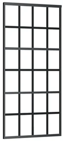 vidaXL Schuifdeur 90x205 cm ESG-glas en aluminium zwart