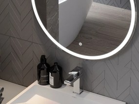 Mexen Gobi ronde verlichte badkamerspiegel, 60 cm, LED 6000K, antidamp - 9801-060-060-611-00