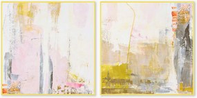 Handbeschilderde ingelijste canvasprints New Age 2+3, 2-delig
