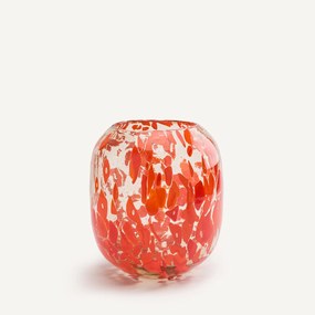 Handgeblazen glazen vaas H32 cm, Seventi