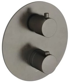 Hotbath Cobber afbouwdeel inbouwthermostaat met 2 functies omstel verouderd ijzer CB009EXTAI
