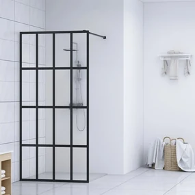 vidaXL Inloopdouchewand 118x190 cm transparant gehard glas