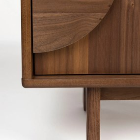 Zuiver Groove Design Dressoir Walnoot 3 Deurs 120 Cm - 120x40x58cm.