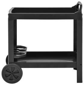 vidaXL Dranktrolley 69x53x72 cm kunststof antraciet