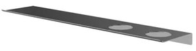 Hotbath &MORE Planchet - 60cm - inclusief bevestigings rails - 2 uitsparingen - voor zeepdispenser of beker - Geborsteld gunal PVD SH060H2BGP