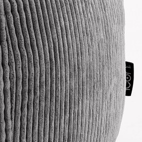 Cloudy Zitzak Corduroy + Poef - Grijs