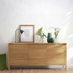 3-deurs dressoir, eiken en eikenfineer, ADÉLITA