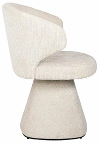 Richmond Interiors Gatsbi Design Stoel Met Stoffen Poot Beige Chenille