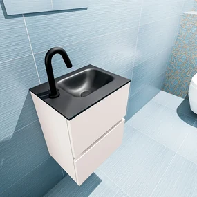 Mondiaz Ada 40cm toiletmeubel linen met wastafel urban rechts 1 kraangat