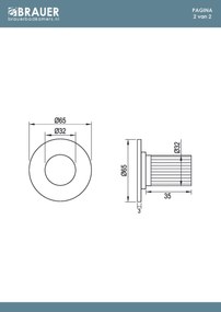 Brauer Stripe inbouw stopkraan zwart mat