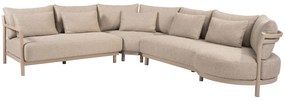 4 Seasons Outdoor Mykonos chaise loungebank Loungebank beige weerbestendig