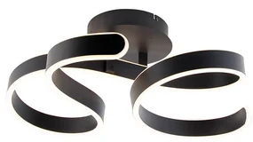 Plafondlamp antraciet incl. LED 3-staps dimbaar - Frank Design Binnenverlichting Lamp