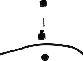 Hanglamp zwart met rode kap en gouden binnenkant 35cm 3-lichts - Cava