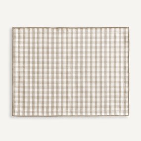 Set van 2 placemats, 30% gerecycled katoen, geweven-geverfd, Soizic
