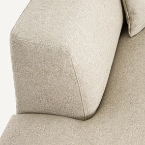 Linkse open hoekbank van getextureerd viscose linnen, Jacopo