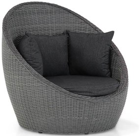 Tuinstoel Wicker Zwart Garden Collections Cocoon  Off black