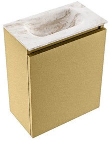 Mondiaz Ture DLux toiletmeubel 40cm oro met wastafel frappe midden zonder kraangat