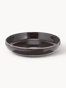 Handgemaakte schalen Nordic Coal, Ø 22 cm, 4 stuks