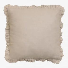 Vierkant Kussen 50x50 Cm In Linnen Nandrin Beige – Linnen - Sklum