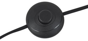 Retro vloerlamp zwart met groen glas - Denise