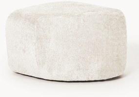 Ovale teddy-bouclé poef Wolke