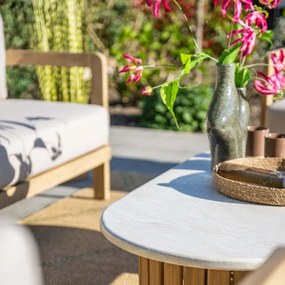 Garden Impressions Sirocco loungeset 3-delig links - acacia - grey sand
