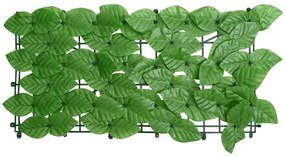 vidaXL Balkonscherm met groene bladeren 300x100 cm