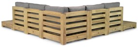 Loungeset 5 personen Teak Old teak greywash Santika Furniture Santika
