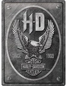 Metalen bord Harley Davidson - Metal Eagle, (30 x 40 cm)