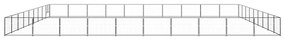 vidaXL Hondenkennel 90 m² staal zwart