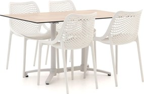 Diningset Forza | 4 personen kunststof | Tuinset stapelbaar | 5-delig | Kees Smit Tuinmeubelen