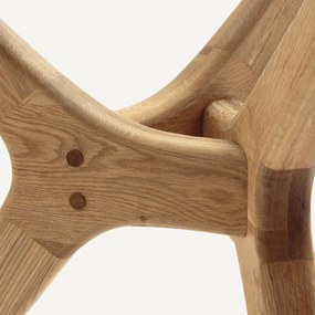 Rechthoekige tafel in glas/eikenhout Maricielo