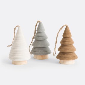 Set van 3 kerstbomen om op te hangen in vilt, Caspar