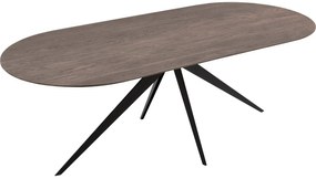Goossens Excellent Eettafel Uniek, Semi rond 220 x 100 cm