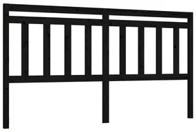 vidaXL Hoofdbord 206x4x100 cm massief grenenhout zwart