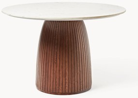 Ronde eettafel Nelly met marmeren tafelblad, Ø 115 cm