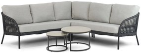 Hoek loungeset 5 personen Aluminium/rope Grijs  Coco Puerto/Santander
