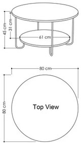 Lage tafels Beige Decortie  Coffee Table - Corro Coffee Table - Oak