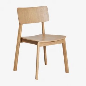 Set Van 2 Eettafelstoelen Van Hout Gilda Natuurlijk Hout & Natuurlijk Hout - Sklum