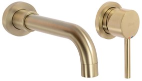 Inbouw wastafelkraan Rea Lungo Long Gold Brush + BOX