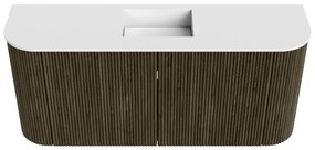 Mondiaz Joya 95cm toiletmeubel ronding links/rechts shadow met wastafel faye midden 1 kraangat talc