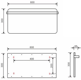 Sapho Elmis elektrische radiator 60x30cm 90W wit mat