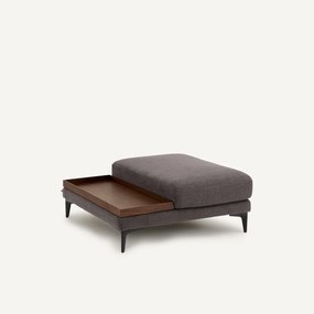 Voetensteun met dienblad, gevlochten polyester, MODERNISTE, ontwerp Emmanuel Gallina