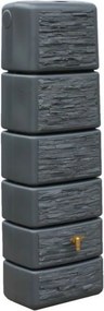 4Rain slim graniet graniet - Regenton muurmodel - 37x58x182cm - 300 liter