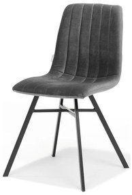 Eetkamerstoel - Dex - stof Velours grijs